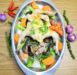 GÀ TRE HẤP CẢI XANH